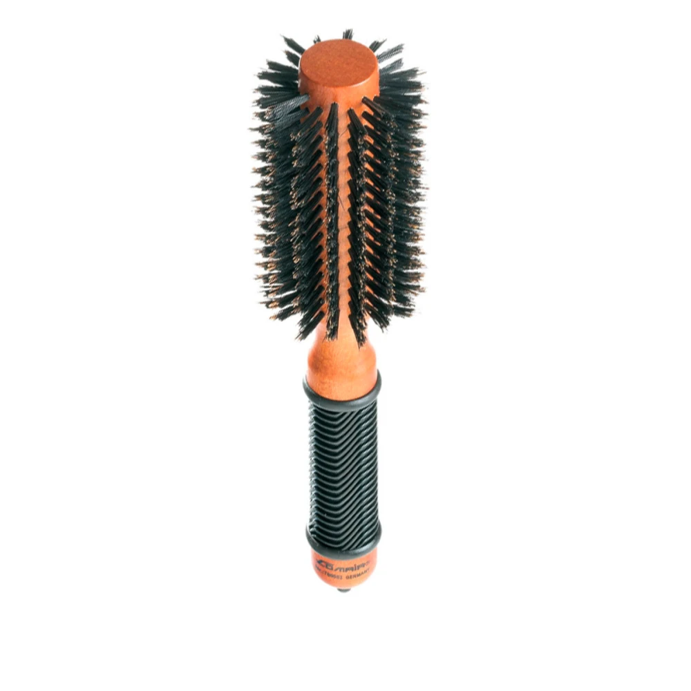 Щетка с прорезиненой ручкой Pins круглая 60 мм 16 рядов