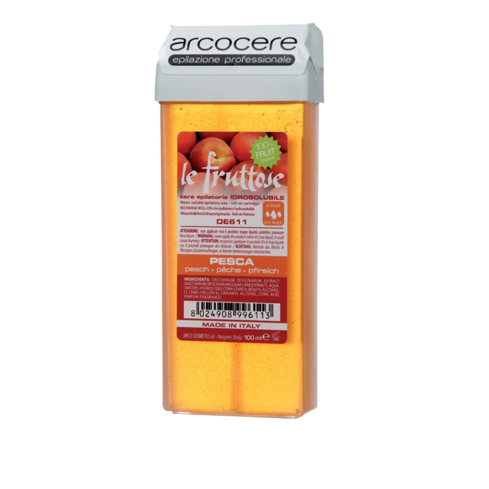 Воск в кассете водорастворимый ARCOCERE Le Fruttose "Персик" 100 мл