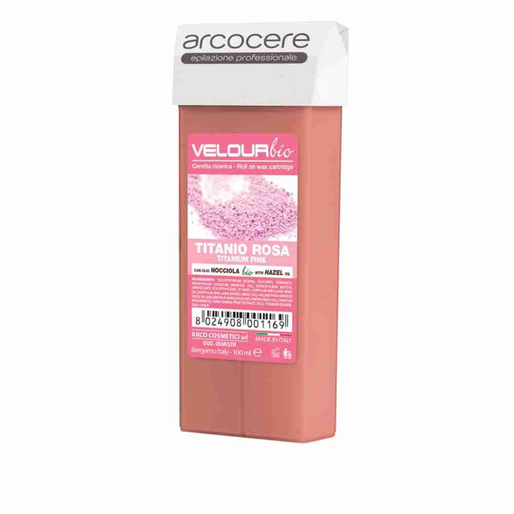 Воск в кассете ARCOCERE VELOUR Bio "Titanium Pink" 100 мл