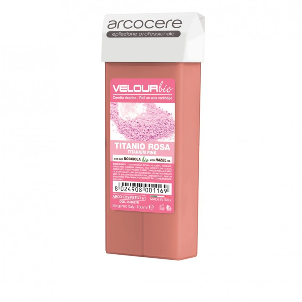 Воск в кассете ARCOCERE VELOUR Bio "Titanium Pink" 100 мл