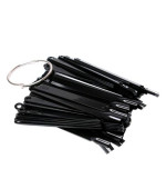 Палитра для лаков веерная Глобал по 1 ногтю 50 шт черная короткая