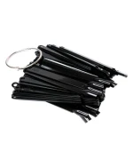 Палітра для лаків віяла Глобал по 1 нігтю 50 шт чорна коротка