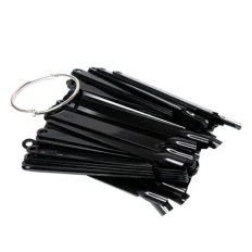 Палитра для лаков веерная Глобал по 1 ногтю 50 шт черная короткая