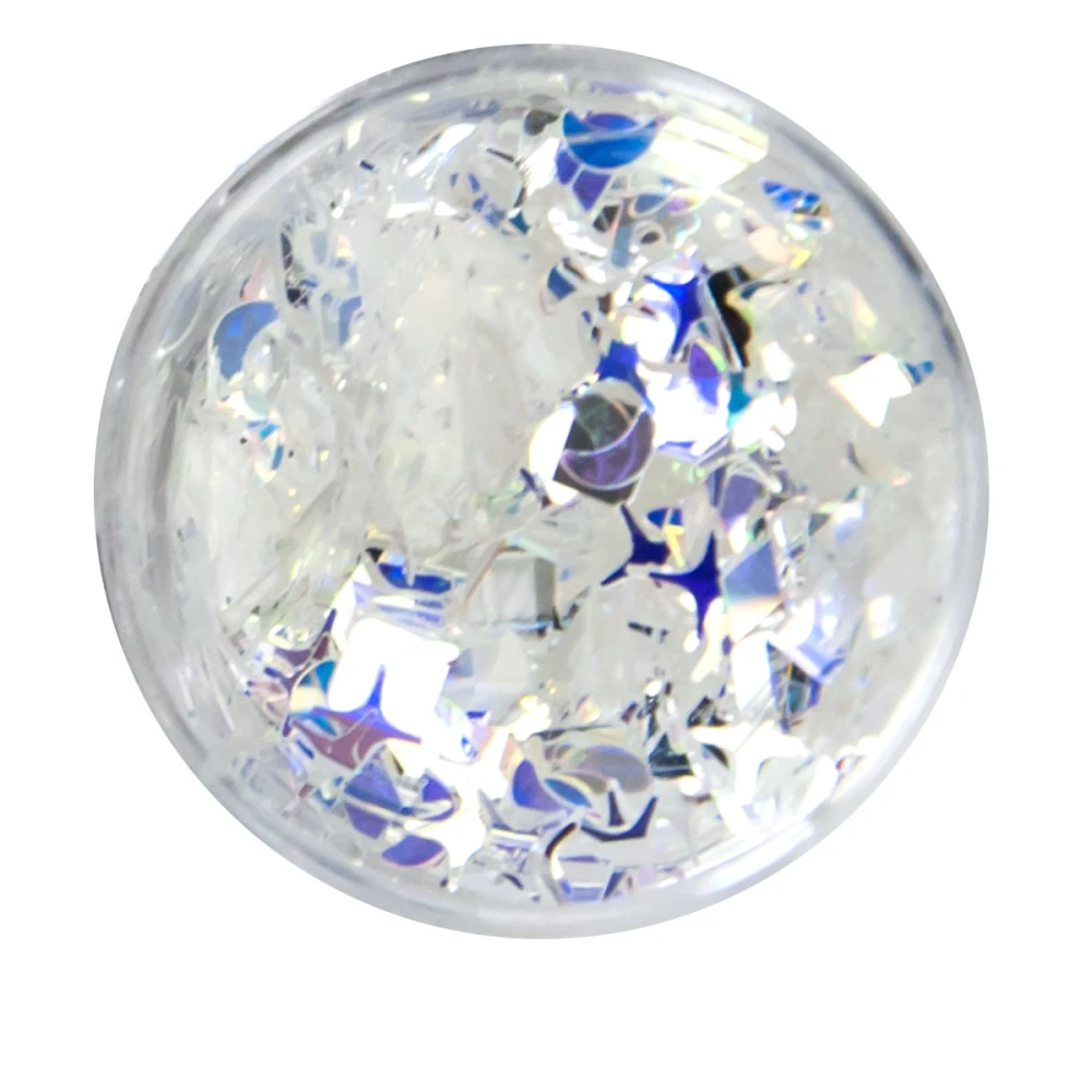 Конфетти Глобал белая голограмма в баночке