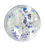 Конфетти Глобал белая голограмма в баночке