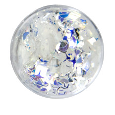 Конфетти Глобал белая голограмма в баночке