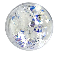 Конфетти Глобал белая голограмма в баночке