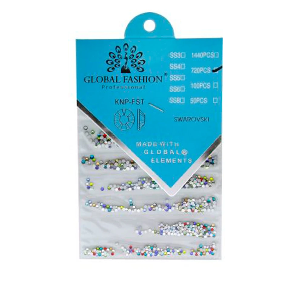 Стразы Глобал MIX в пакете 6-в-1 720 шт