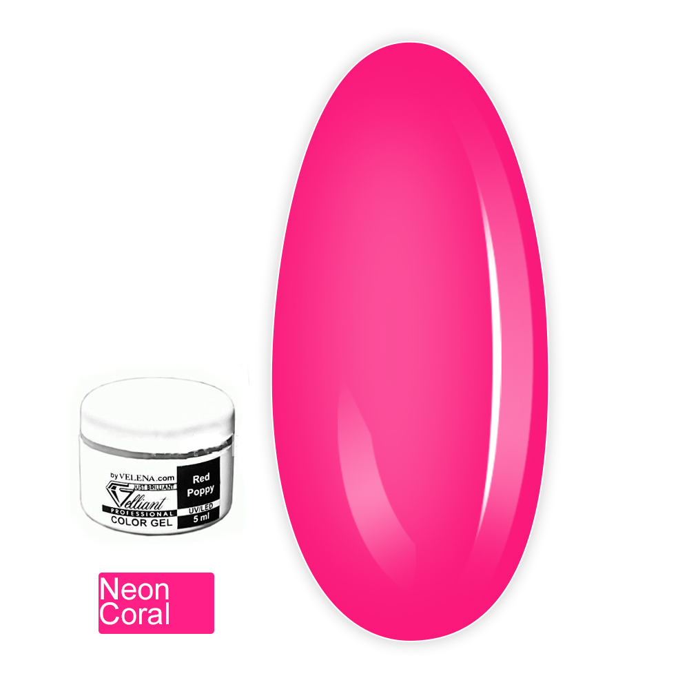 Гель кольоровий VELENA 5 мл (Neon Coral)