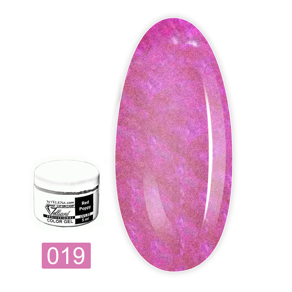 Гель цветной VELENA Space/Metallic Collection 5 мл (Neon Pink)