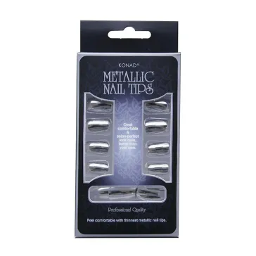 Типсы для экспресс-маникюра Metallic Nail Tips Серебро