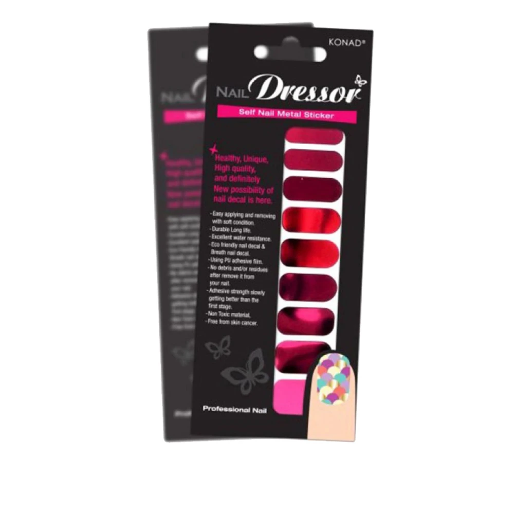 Наклейки KONAD "Готовый маникюр" Nail Dressor Metal Red