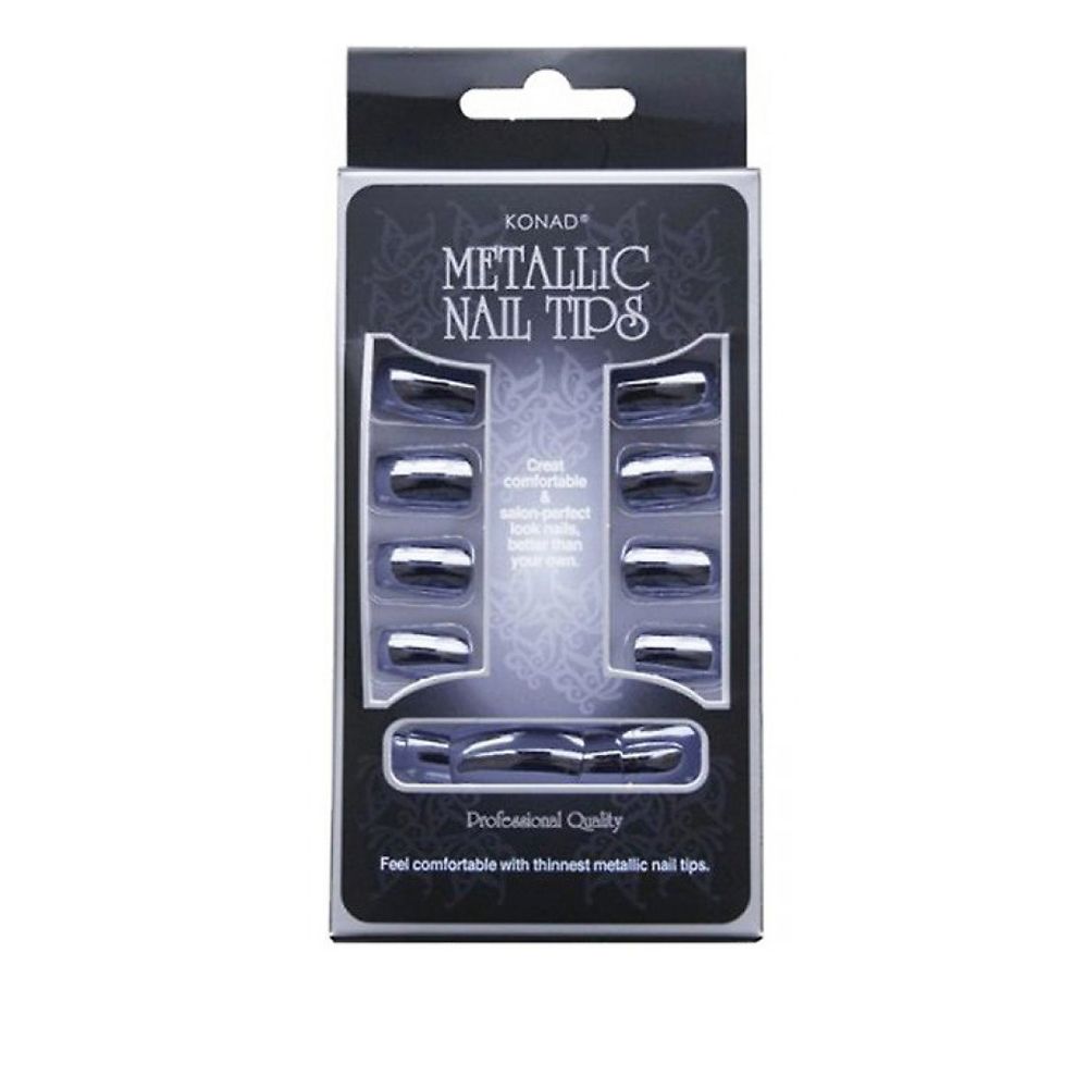 Типсы для экспресс-маникюра KONAD Metallic Nail Tips Синий