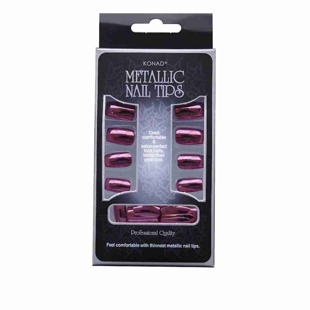 Типсы для экспресс-маникюра KONAD Metallic Nail Tips Красный