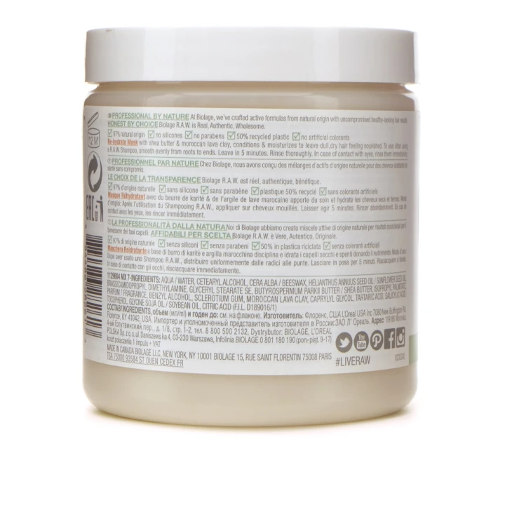 Маска для зволоження волосся BioL RAW Re-Hydrate 400 мл