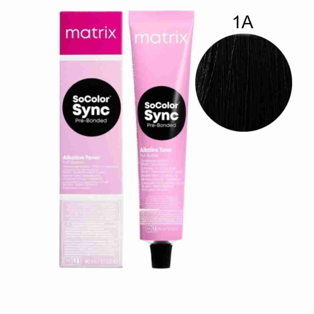 Краска для волос без аммиака Matrix Color SYNC 1A 90 г