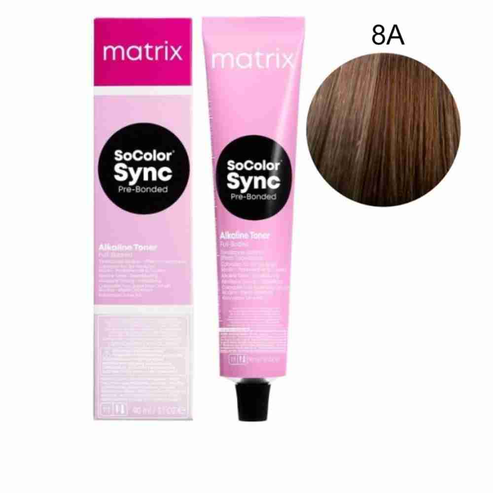 Фарба для волосся без аміаку Matrix Color SYNC 8A 90 г