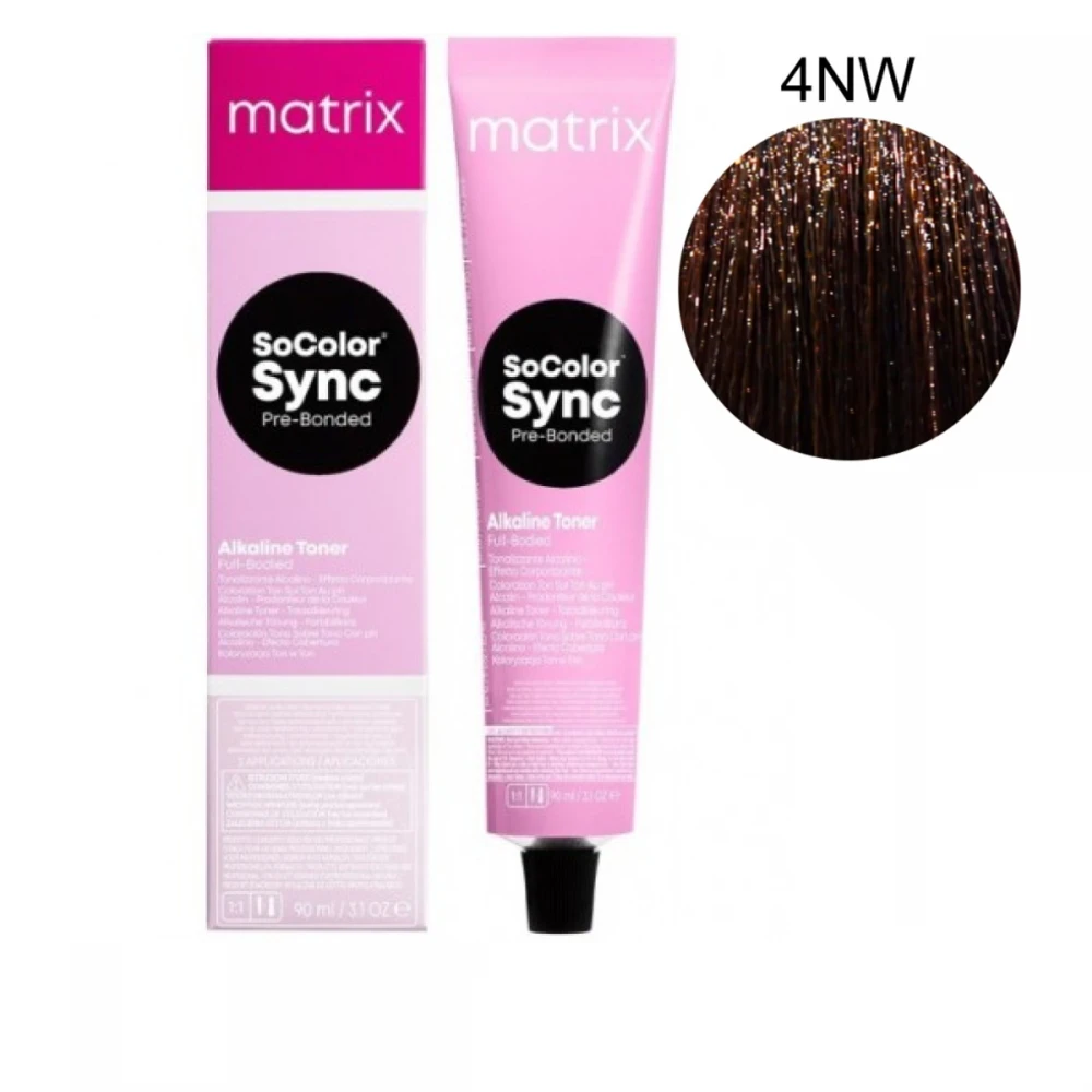 Фарба для волосся без аміаку Matrix Color SYNC 4NW 90 г