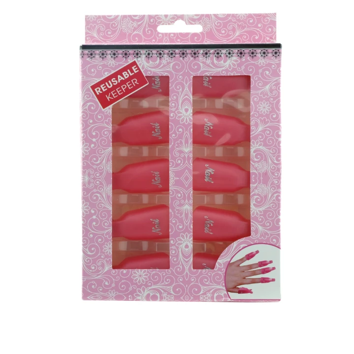 Прищіпки для зняття гель-лаку 10 шт на блист/короб