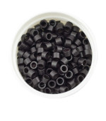 Микрокольца с резьбой Human HAIR черные 1000 шт