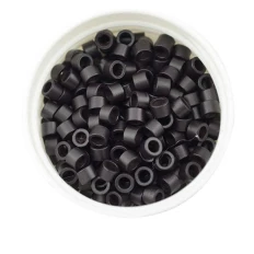 Микрокольца с резьбой Human HAIR черные 1000 шт