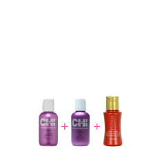 Набір дорожній для об'єму (шампунь+кондиціонер+спрей+шовк) 59 мл