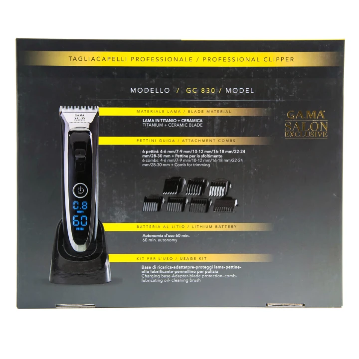 Машинка аккумуляторная с титановым керамическим ножом GA.MA GC830