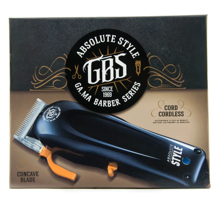 Машинка для стрижки аккумуляторная с металлическим ножом GA.MA Absolute Style + 4 насадки