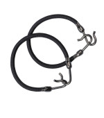 Резинки TICO с крючком черные 13 см 6 шт