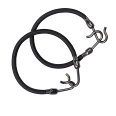 Резинки TICO с крючком черные 13 см 6 шт