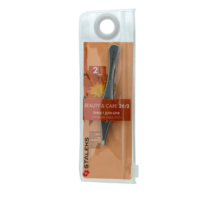 Пінцет для брів STALEKS BEAUTY & CARE 20 TYPE 2 TBC-20/2 (П-14)