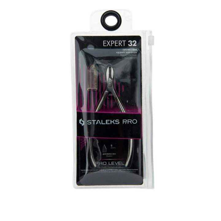 Кусачки профессиональные для кожи STALEKS EXPERT 32 9 мм NE-32-9