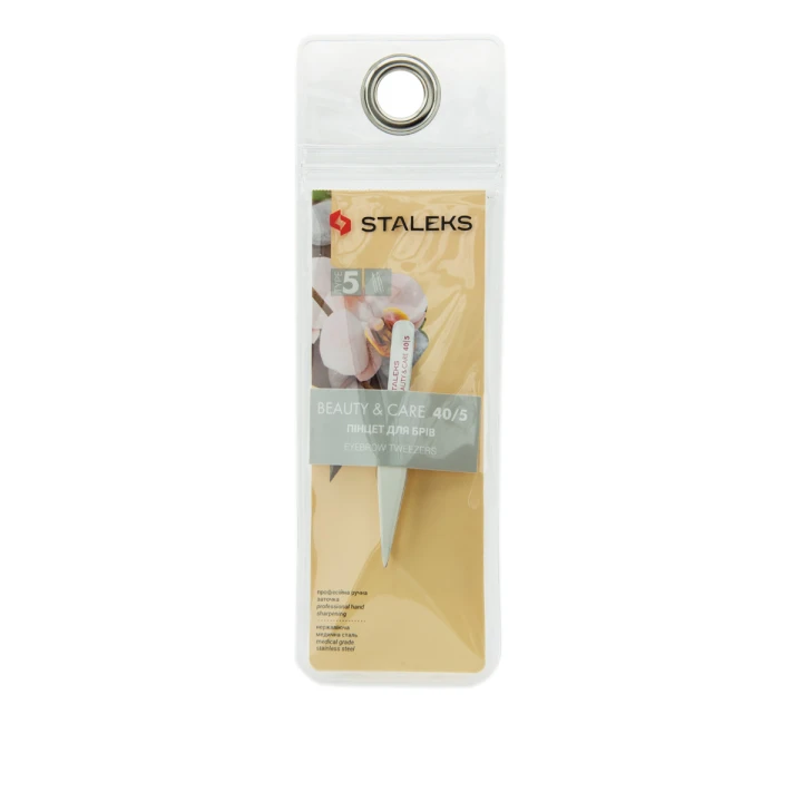 Пінцет для брів STALEKS BEAUTY & CARE 40 TYPE 5 TBC-40/5 точковий