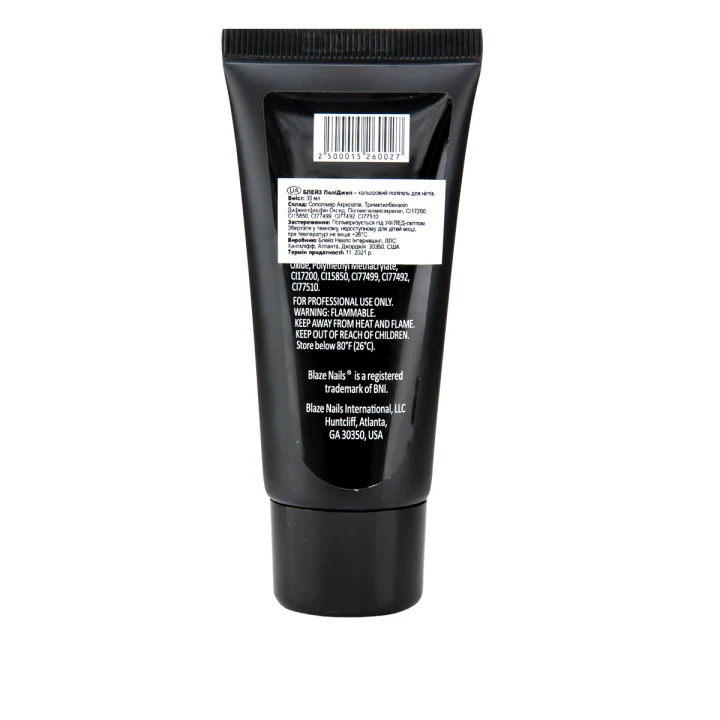 Полигель цветной для ногтей Blaze Polygel 30 мл (Soft White)