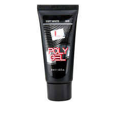 Полигель цветной для ногтей Blaze Polygel 30 мл (Soft White)