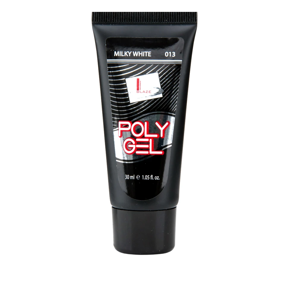 Полигель цветной для ногтей Blaze Polygel 30 мл (Milky White)