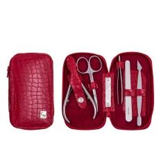 Маникюрный набор STALEKS "Змейка" НМ-01 питон красный