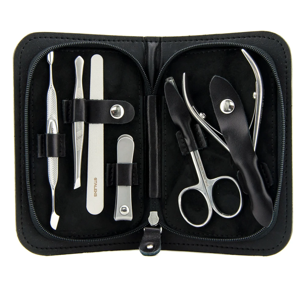 Набор маникюрный черный STALEKS "Men's" MS-09 43 черный