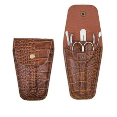 Набор маникюрный STALEKS "Travel" MS-03 рептилия коричневая