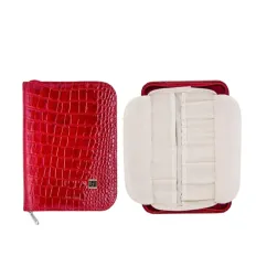 Чехол для маникюрных инструментов STALEKS PROFESSIONAL DUAL CS-10 крокодил красный лак