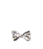 Брошь Бант NailApex крученый с белыми стразами