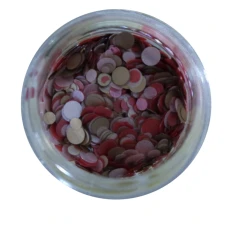 Конфетти NailApex 11 бежевый-пудровый-белый