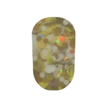 Конфетти NailApex 13 желтый-золотой-белый
