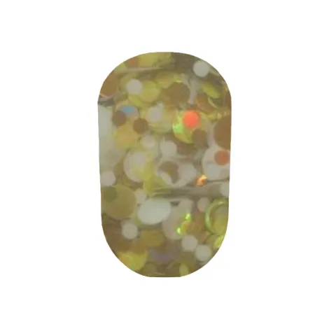 Конфетти NailApex 13 желтый-золотой-белый