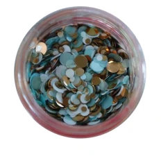 Конфетти NailApex 14 золото-белые-светло-голубые