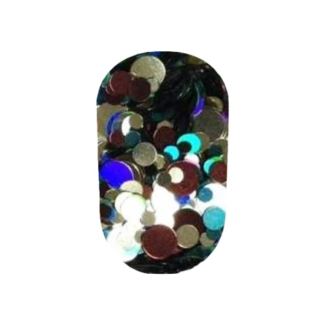 Конфетти NailApex 30 бирюзовые-коричневые-серебро