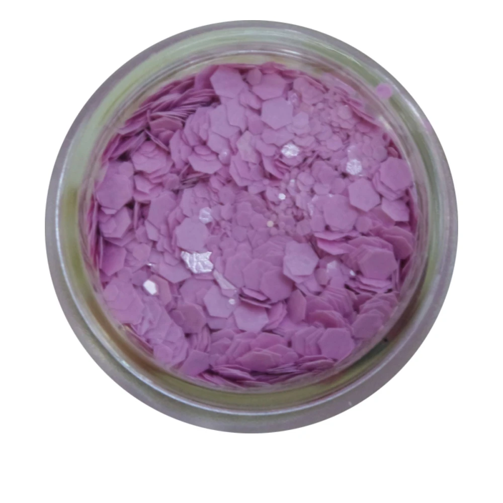 Конфетти NailApex розовый шестигранник