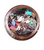 Ромбы NailApex серебро голограмма