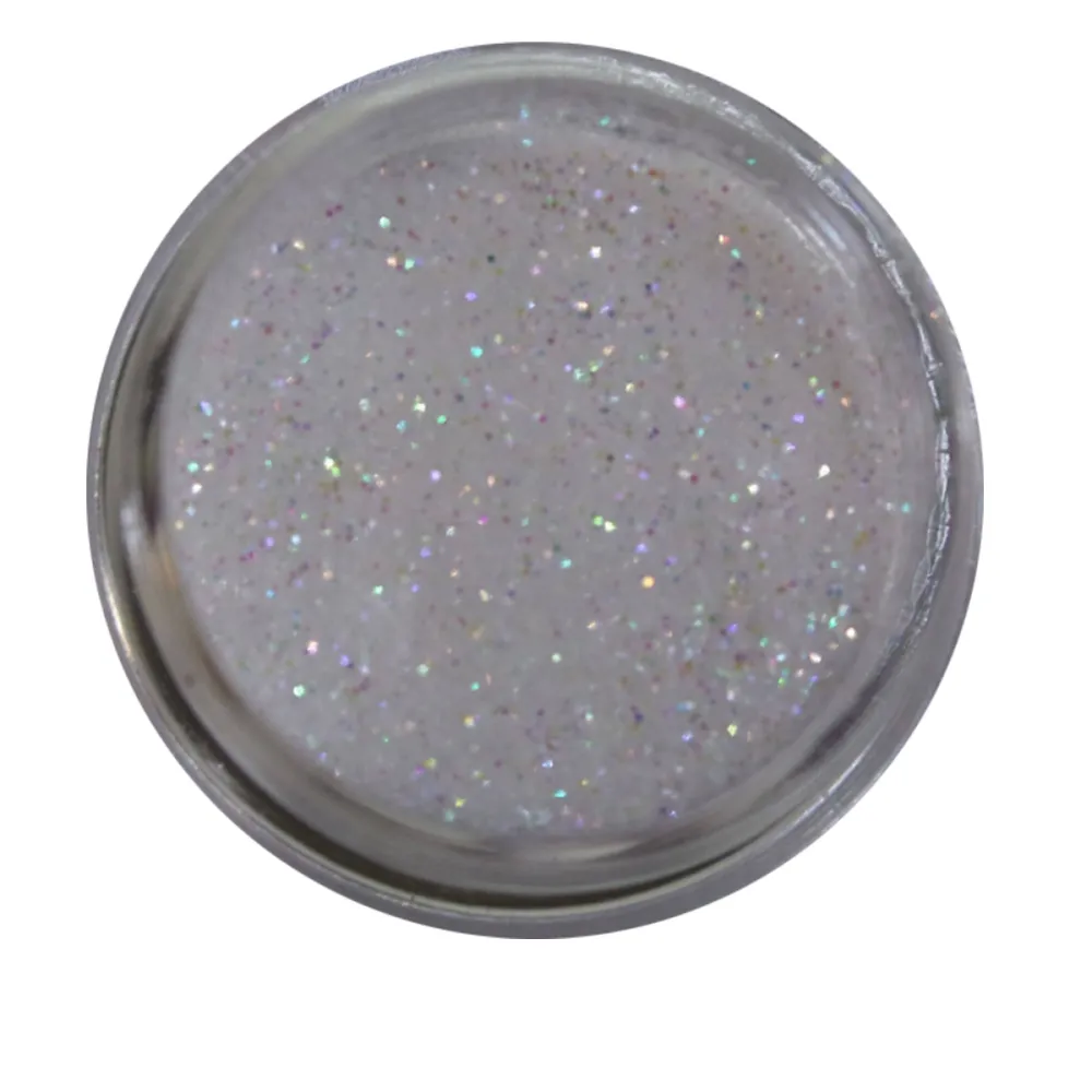 Песок в баночке NailApex 5 г белый с блестками