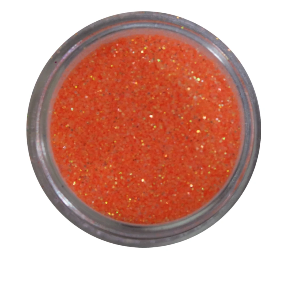 Пісок у баночці NailApex 5 г помаранчевий із золотом